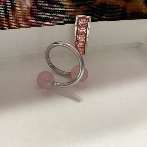 Pink belly button ring duo - Picture 12 of 13